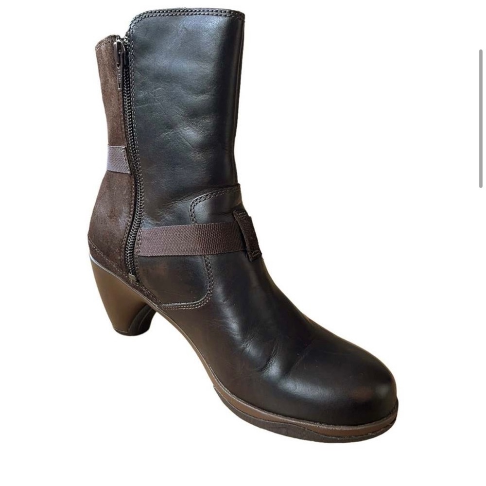 MERRELL Evera Espresso Ankle Boots Waterproof Leather Zipper Brown EU 38 US 7.5